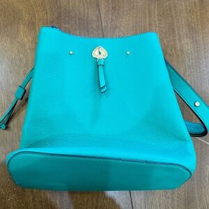 Emerald Green Leather Shoulder Bag
